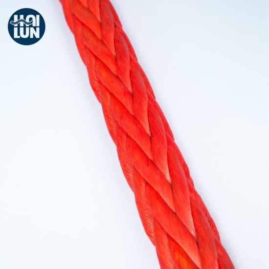 Polyester Cover 12 Strand Syntetisk UHMWPE / HMPE HMWPE Nylon Marine Towing Rope
