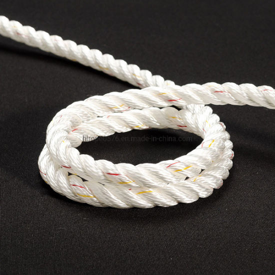 8 Strand Polypropylen / Polyester / Nylon Twisted Marine Mooring Rope